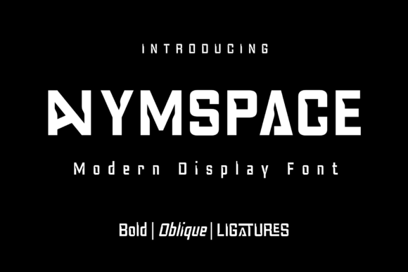 Anymspace: A Modern Display Font for Handmade Labels & Printables