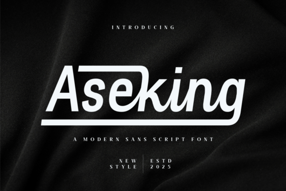 Aseking Font: Bold Script Charm for Handmade Labels & Invitations