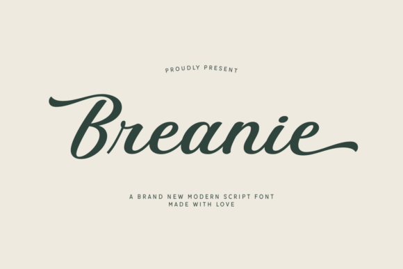 Breanie: A Modern Script Font for Handmade Brands