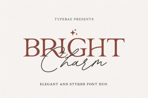 Bright Charm: A Refined Serif + Script Font Duo for Luxury Branding