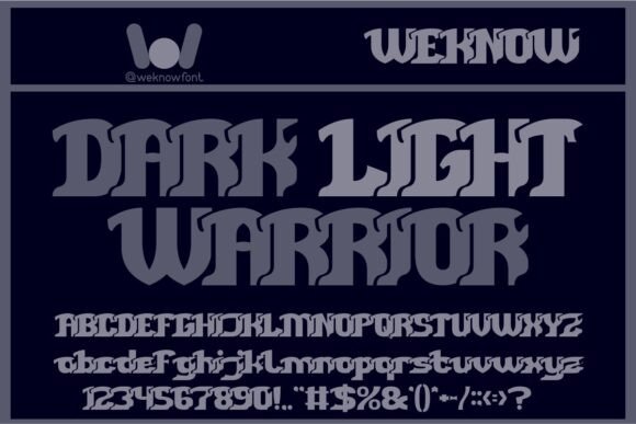 Dark Light Warrior: A Display Font That Commands Attention
