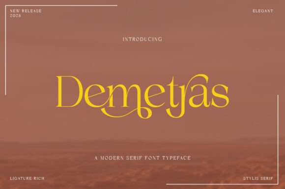 Demetras: A Modern Serif Typeface for Digital Clarity