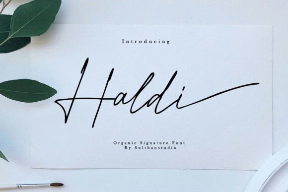 Haldi: A Hand-Drawn Script Font for Authentic Digital Branding