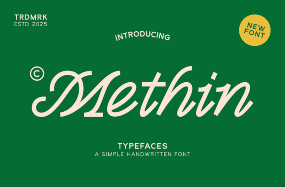 Methin: A Handwritten Serif Typeface for Crafters & Sellers